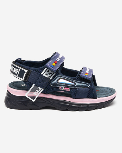 Girls' sandals in navy blue Umaf- Shoes