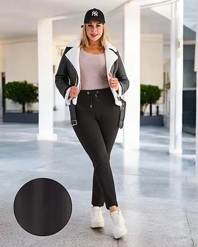 Royalfashion Plus Size Women's Fleece Lined Treggins Pants