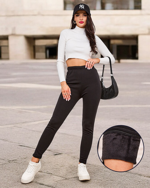 Royalfashion Sieviešu siltinātas tegingi bikses PLUS SIZE