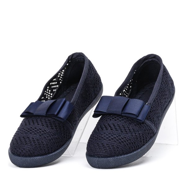 Navy blue girls' slip on sneakers Tabbi - Footwear