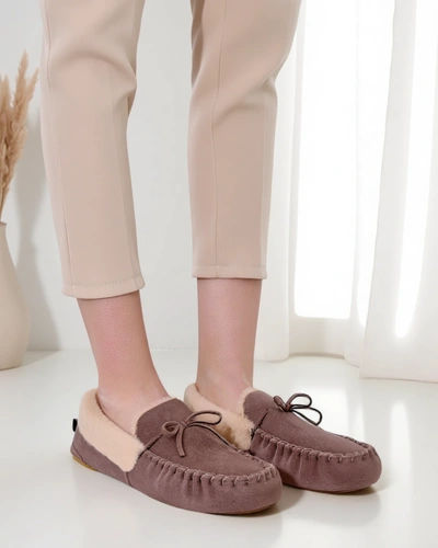 Royalfashion Women's moccasins with fur Ahtikes