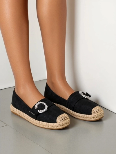 Royalfashion Women's espadrilles with zirconia decoration Azubbe