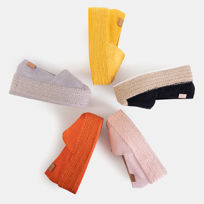 Yellow women's espadrilles on a high platform Kentuki - Footwear