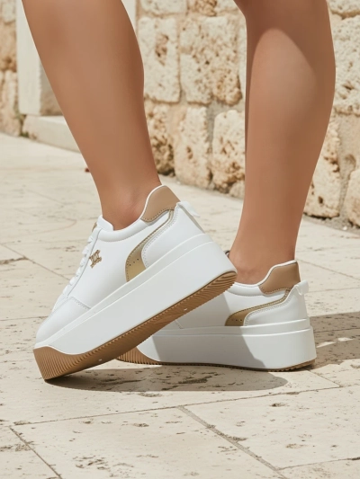 Damskie sneakersy Arianna Bianco na platformie ze sk\