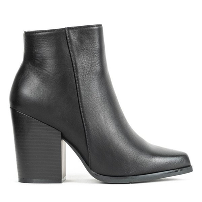 Black ankle boots on the post Shani - Shoes