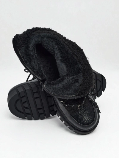 Women's worker boots with fur Cindora