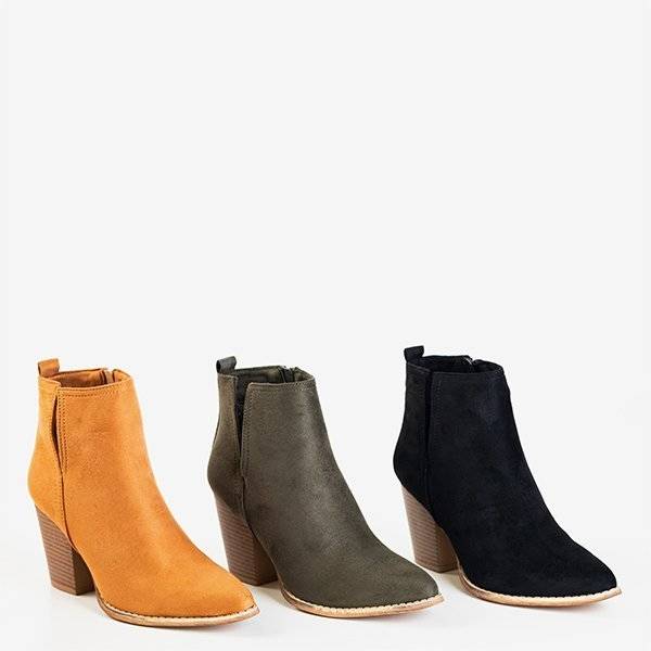 Brown ankle boots a'la cowboy boots on a higher post Mevelyno - Footwear