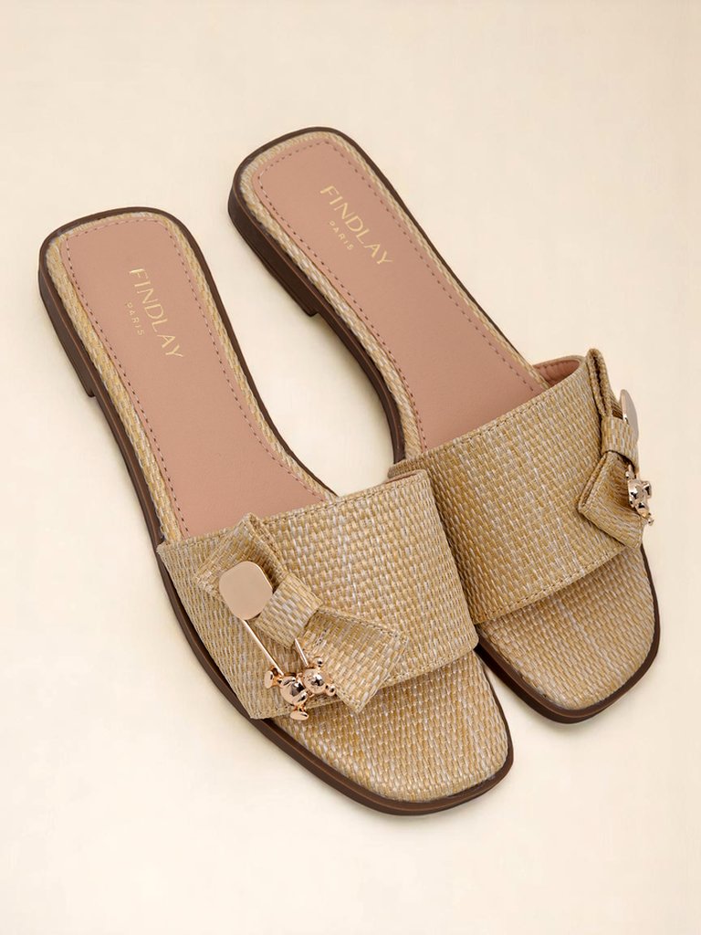 Royalfashion Женские шлепанцы из соломы Сандалии Aurelia