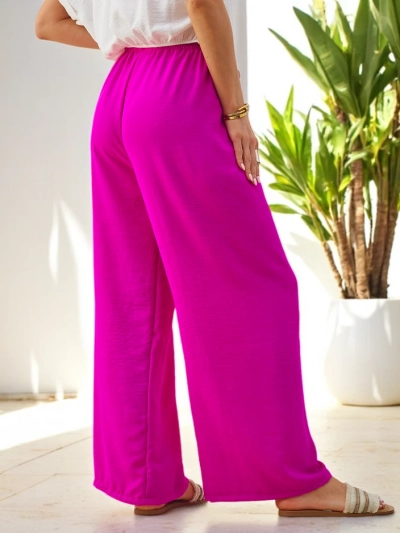 Royalfashion Wide women's pants with an elastic waistband