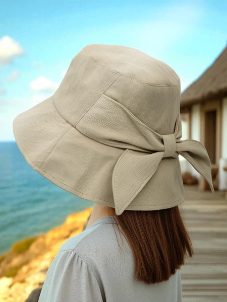 Royalfashion Sieviešu vasaras cepure ar bantīti Amber Sky