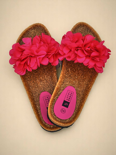 Royalfashion Women's Flip-Flops with Flowers Flora Soft