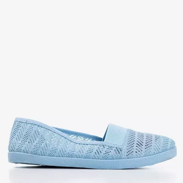 Niebieskie damskie ażurowe slip - on Heyan - Obuwie