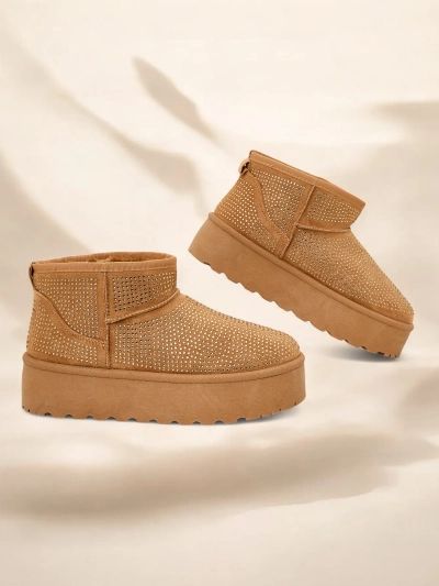 Royalfashion Beige women's snow boots a'la UGGs Corob