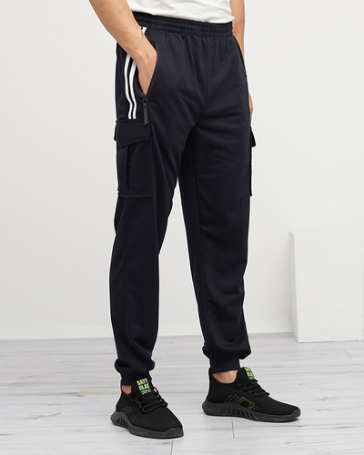 Мужские темно-синие спортивные штаны - Одежда