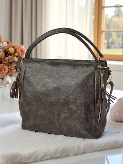 Torebka damska skrzana Artemida Vera – szara elegancja i funkcjonalno