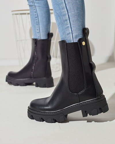 Women's high boots in black Vyvieva- Footwear