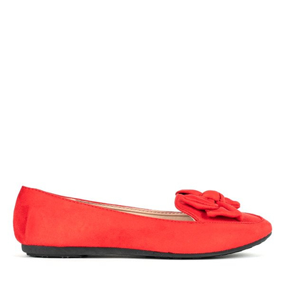 Red ballerina with bow Iva- Footwear