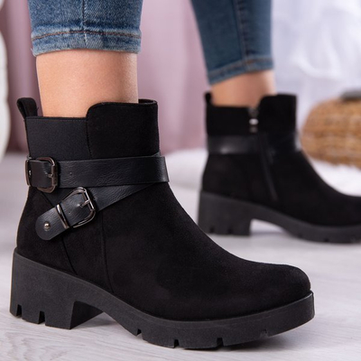 Black flat ankle boots Debra - Footwear