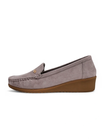 Royalfashion Women's Moccasins on a Low Wedge Lepolt