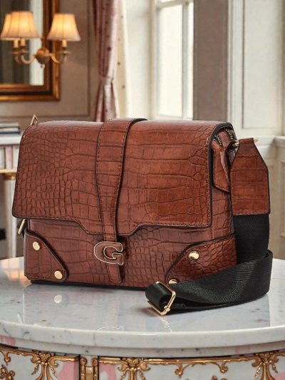 Flora Brun Skinn Dameveske Elegant for Hverdagsbruk