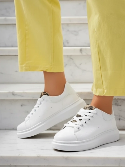 Lalla Bianca: Elegant Women's Platform Sneakers