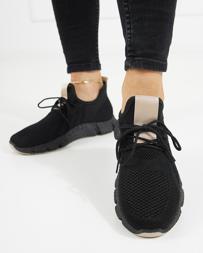 Black and beige women's sports shoes Bommgi - Footwear