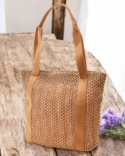 Royalfashion Large straw women's summer bag