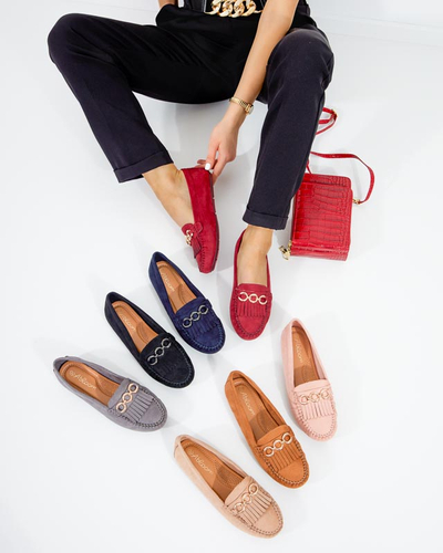 Terikala maroon eco-suede loafers for women - Footwear