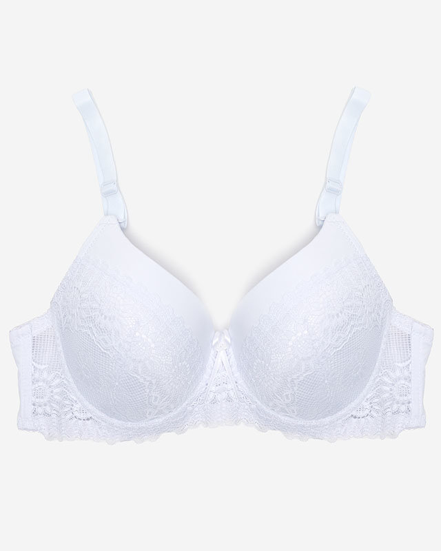White Women's Push-Up Lace Bra - Underwear