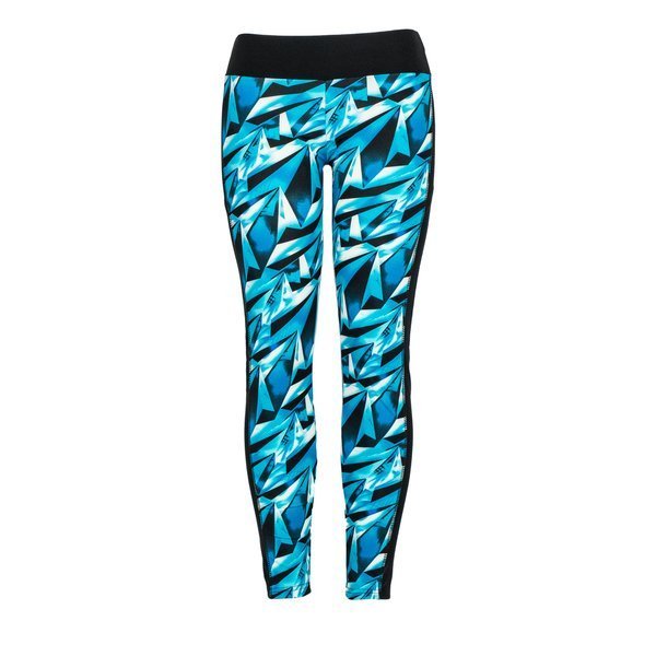 Blue leggings with a geometric pattern - Pants 1