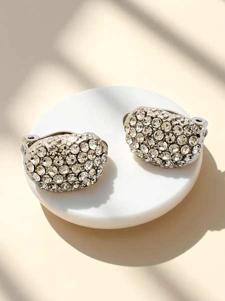 Royalfashion Sieviešu klipšu auskari ar cirkoniju