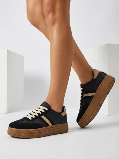 Luna Black Ecological Casual Women's Sneakers for Spring