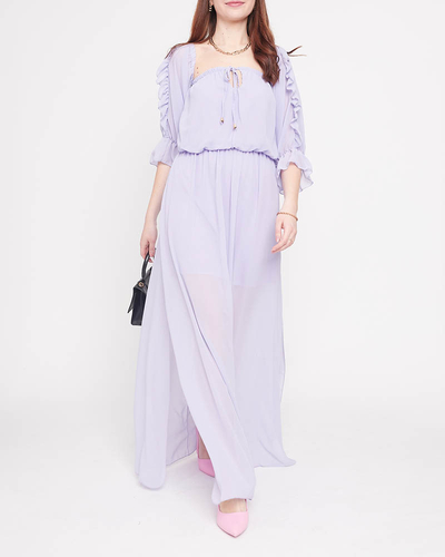 Women's purple Spanish maxi dress - Clothing