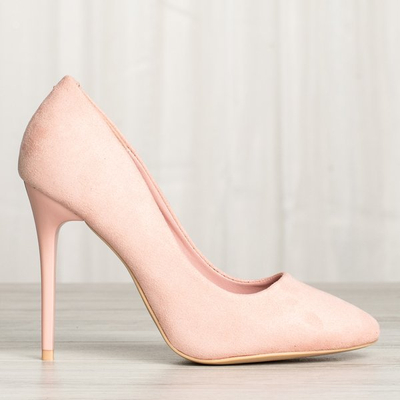 Pink pumps on a high heel Inez - Footwear 1