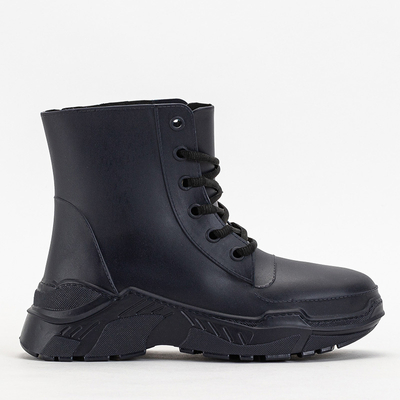 Navy blue women's boots a'la rubber boots Aiax - Footwear