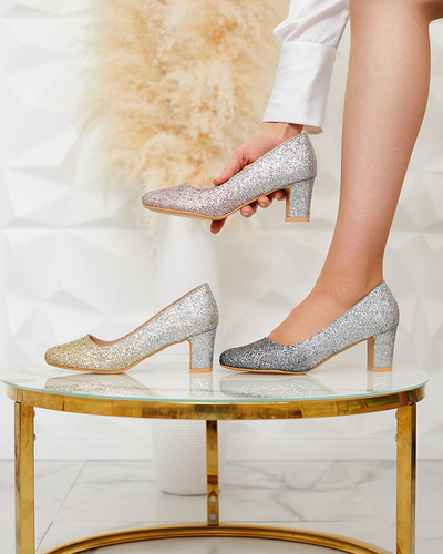 Royalfashion Silver-pink women's Yapunni stiletto pumps