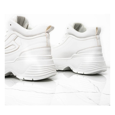 Białe buty sportowe na grubej podeszwie American - Obuwie