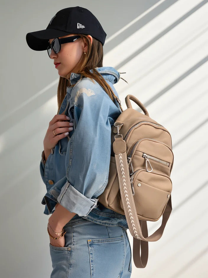 Royalfashion Small women's eco-leather backpack