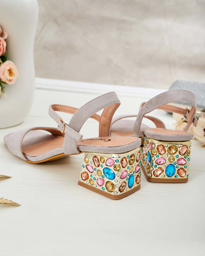 Royalfashion Sieviešu sandales ar kristāliem Ohvare