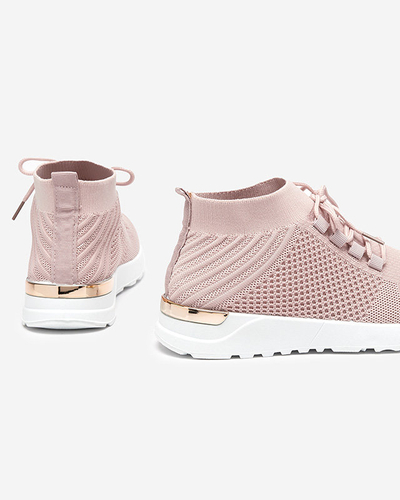 Women's Pink Bamggy Fabric Sports Shoes - Footwear