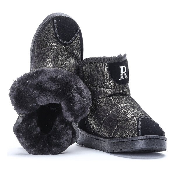 Зимние ботинки черного и золотого цвета Midori - Обувь