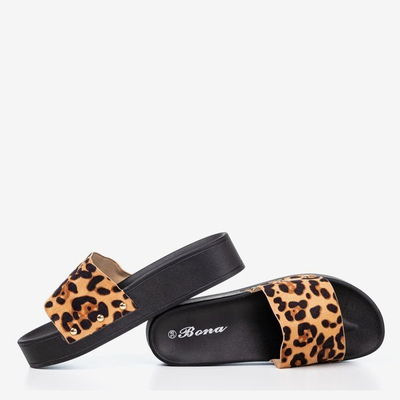 Women's leopard slippers Runa - Footwear 1