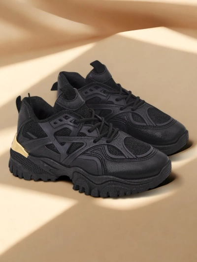 Stilosa Luma Czarne Sneakersy Damskie z Ekologicznej Skóry