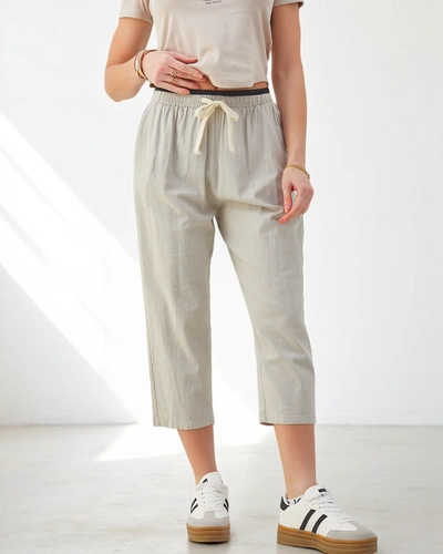 Royalfashion Kokvilnas platajās bikses sievietēm ar auklu