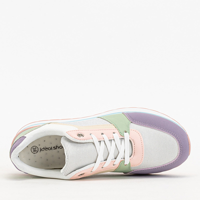 Multicolored women's sports sneakers with glitter Berilan - Footwear