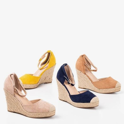 OUTLET Yellow espadrilles on the wedge Bonita - Shoes
