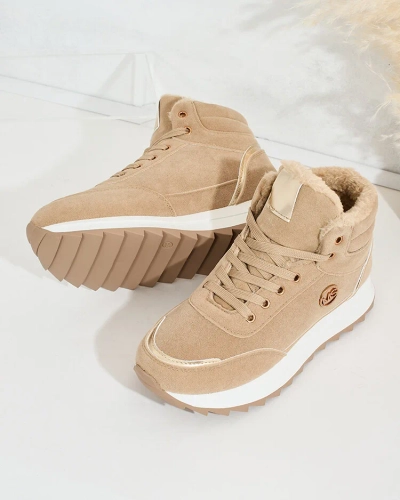 Royalfashion Warmed women's sneakers with fur Casill