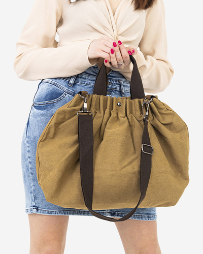 Khaki women's fabric bag - Accessories