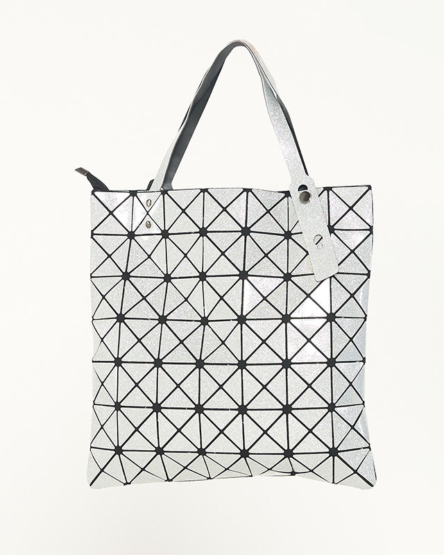 Женская серебристая блестящая сумка