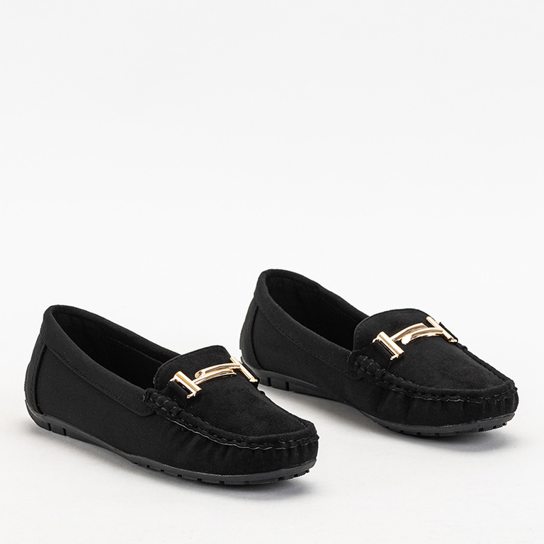 Women's Black Vitlova Eco Suede Loafers - Footwear